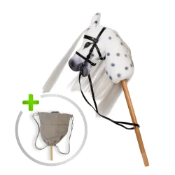 Hobby Horse ByAstrup Schecke „Magic“ — handgenähtes Steckenpferd